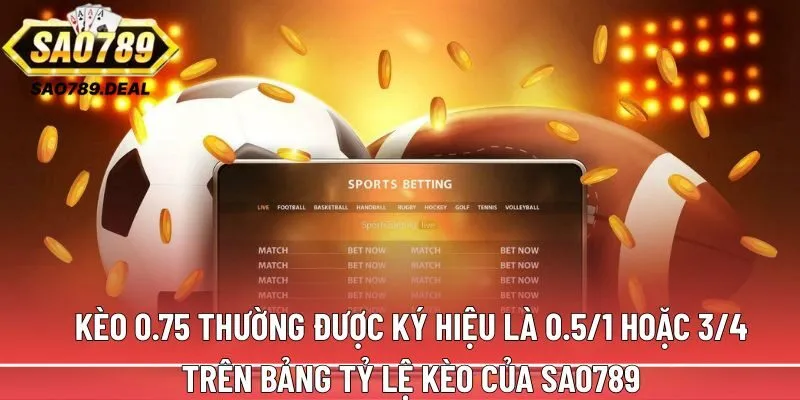 Cùng newbie Sao789 hiểu rõ các loại kèo chấp trong bóng đá 3 Kèo 0.75