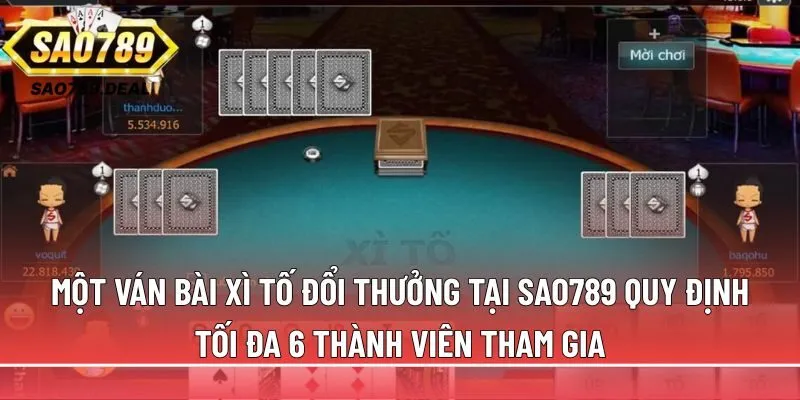 Bài xì tố: Luật chơi, cách tố và mẹo thắng lớn tại Sao789 1 Một ván bài xì tố đổi thưởng tại Sao789
